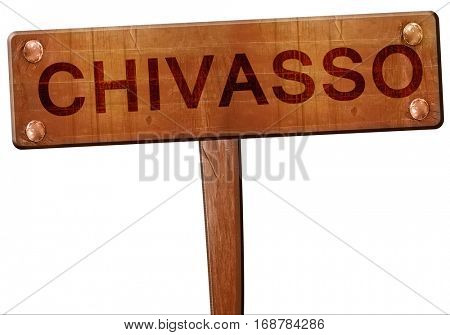 Chivasso road sign, 3D rendering