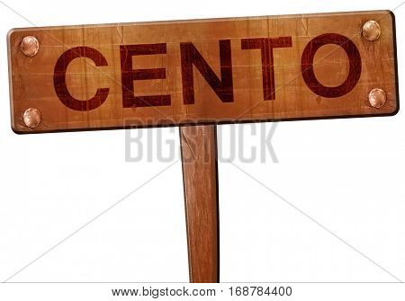 Cento road sign, 3D rendering