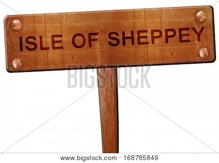 Isle of sheppey road sign, 3D rendering