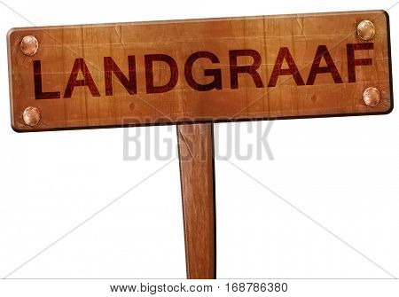 Landgraaf road sign, 3D rendering