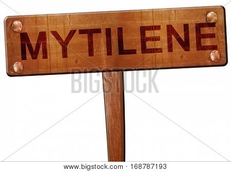Mytilene road sign, 3D rendering