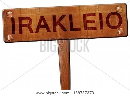Irakleio road sign, 3D rendering