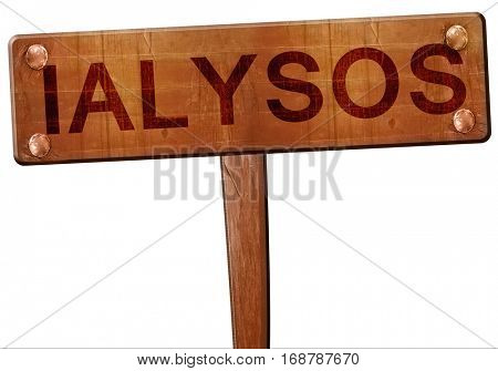 Ialysos road sign, 3D rendering