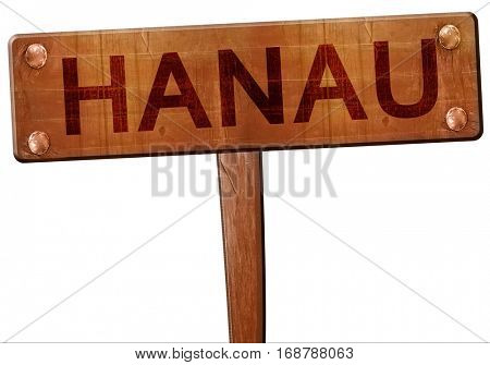 hanau road sign, 3D rendering