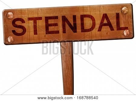 Stendal road sign, 3D rendering