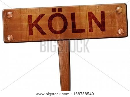 Koln road sign, 3D rendering