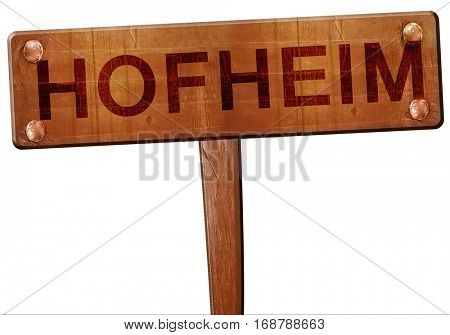 hofheim road sign, 3D rendering