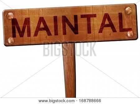 Maintal road sign, 3D rendering
