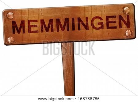 Memmingen road sign, 3D rendering