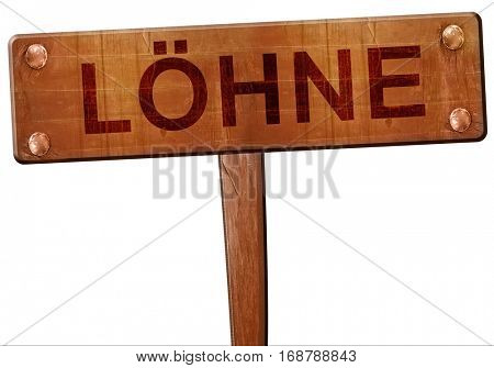 Lohne road sign, 3D rendering