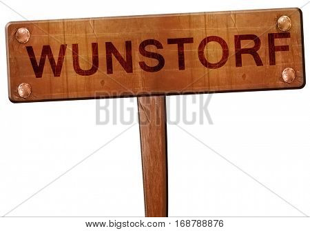 Wunstorf road sign, 3D rendering
