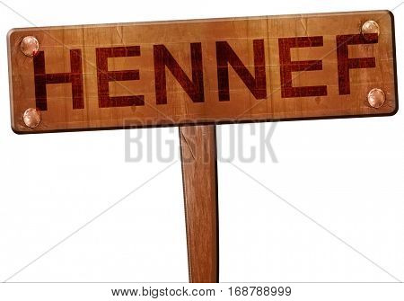 Hennef road sign, 3D rendering