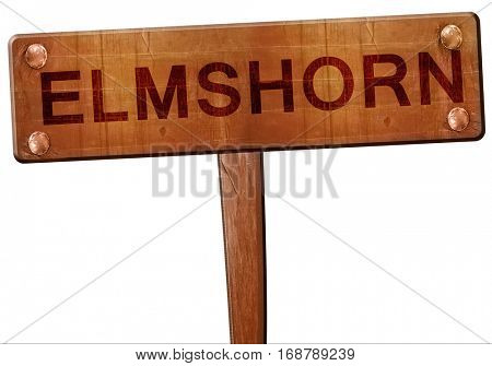 Elmshorn road sign, 3D rendering