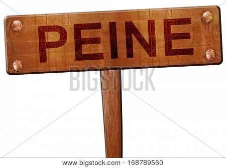 Peine road sign, 3D rendering