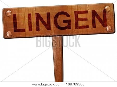 Lingen road sign, 3D rendering