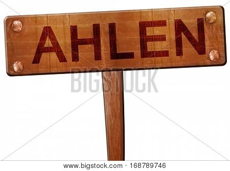 Ahlen road sign, 3D rendering
