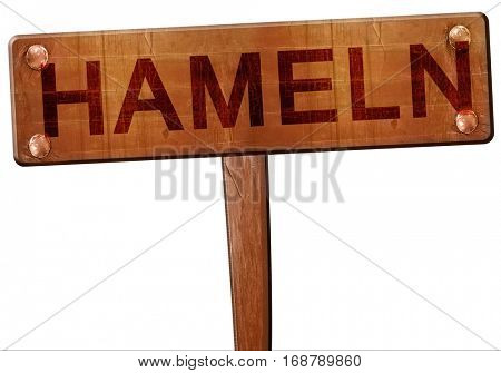 Hameln road sign, 3D rendering