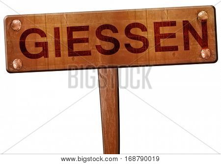Giessen road sign, 3D rendering