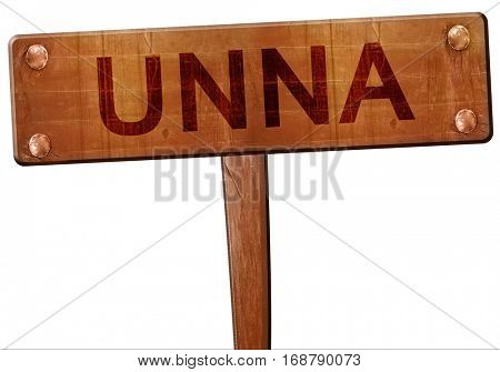 Unna road sign, 3D rendering