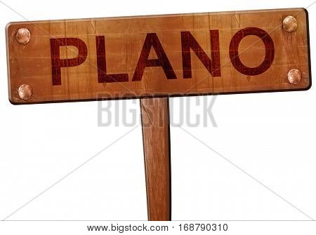 plano road sign, 3D rendering