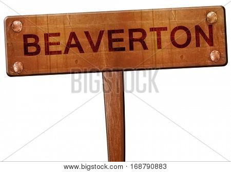 beaverton road sign, 3D rendering