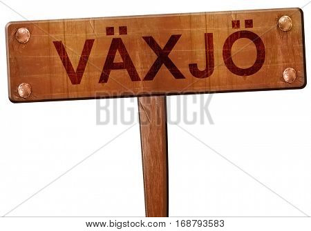 Vaxjo road sign, 3D rendering