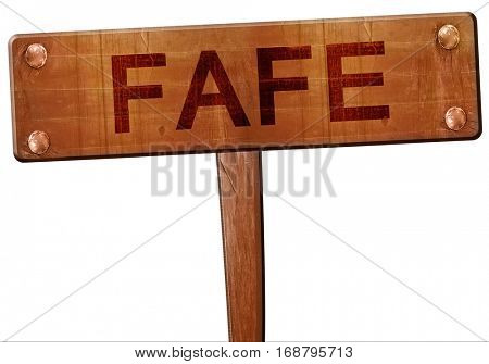 Fafe road sign, 3D rendering