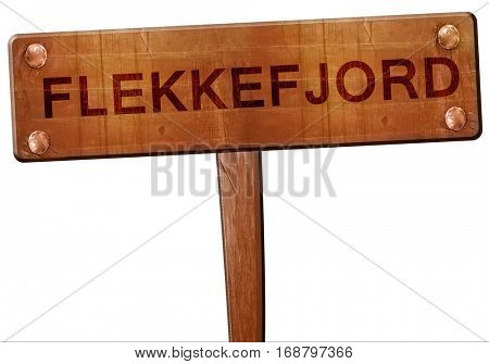 Flekkefjord road sign, 3D rendering