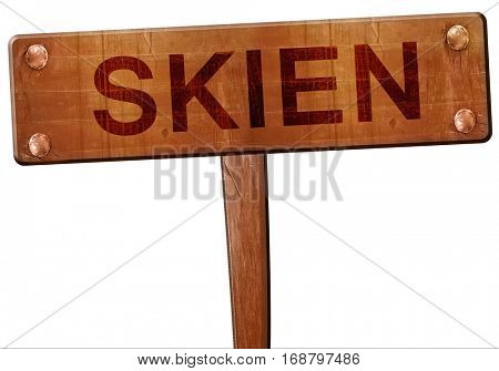 Skien road sign, 3D rendering