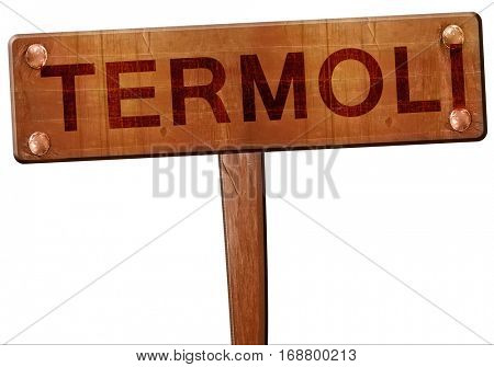 Termoli road sign, 3D rendering