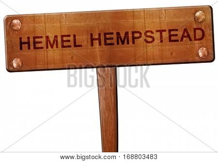 Hemel Hempstead road sign, 3D rendering