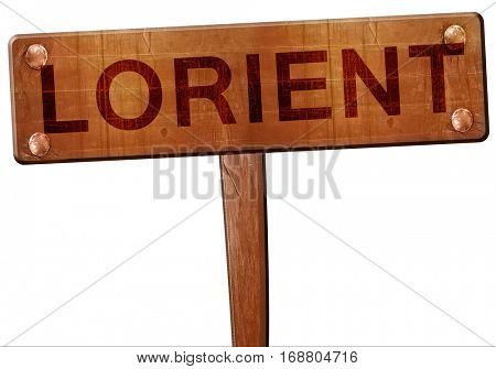 lorient road sign, 3D rendering