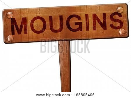 mougins road sign, 3D rendering