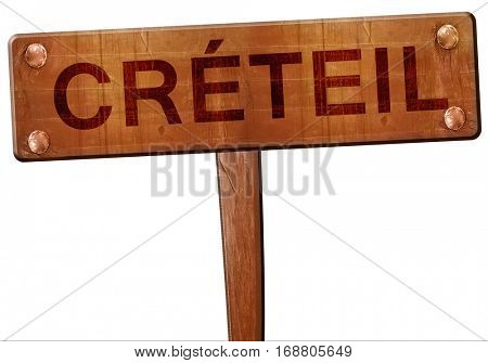 creteil road sign, 3D rendering