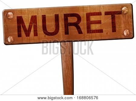 muret road sign, 3D rendering