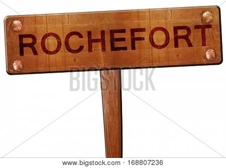 rochefort road sign, 3D rendering