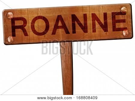 roanne road sign, 3D rendering