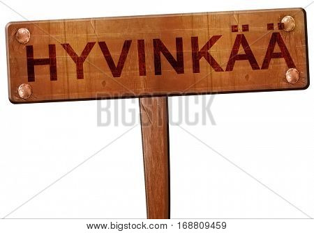 Hyvinkaa road sign, 3D rendering