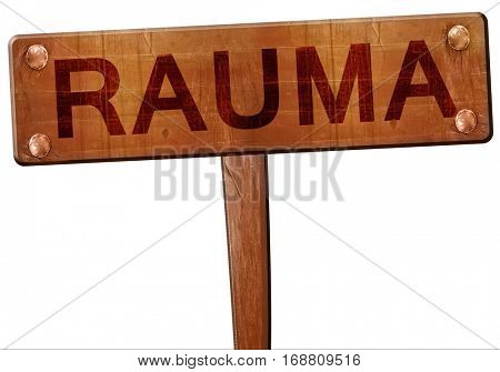 Rauma road sign, 3D rendering