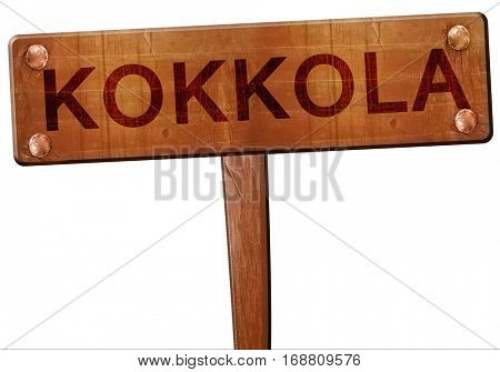 Kokkola road sign, 3D rendering