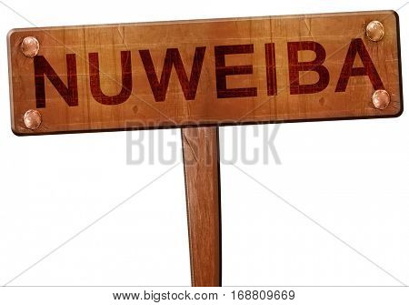 nuweiba road sign, 3D rendering