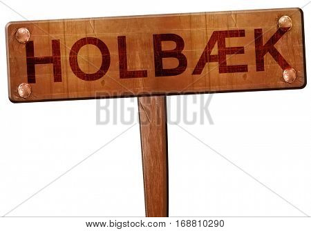 Holbaek road sign, 3D rendering
