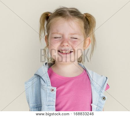 Little GIrl Smiling Happiness Playful Twintail Hairstyle