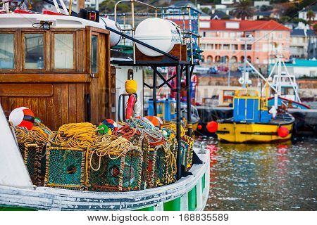 In the fishing port of Fish Hoek South Africa