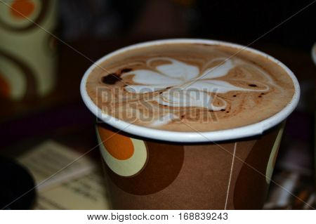 The  photo of the cup of coffe