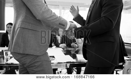 Business Partners Introductionary Handshake Bow