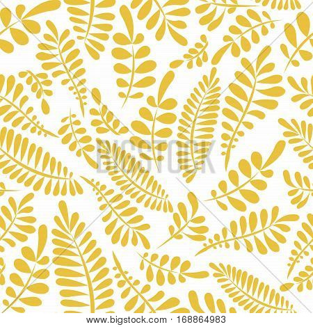 Stylized branches on a white background. Seamless pattern