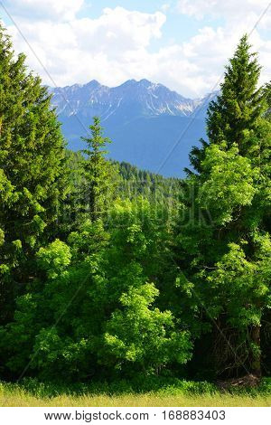 Beautiful mountain landscape near Bruneck, Italy Alps