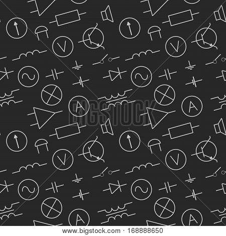 vector illustration seamless pattern with electric elements