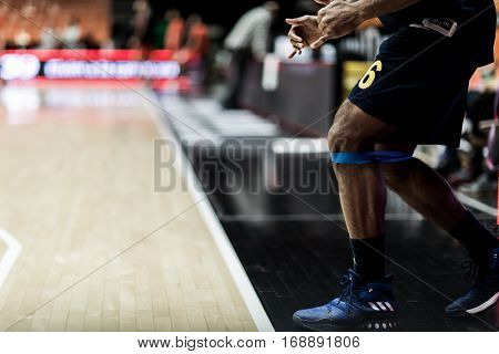 VALENCIA, SPAIN - JANUARY 11: Jonathan Malu during Eurocup match between Valencia Basket and Alba Berlin at Fonteta Stadium on January 11, 2017 in Valencia, Spain
